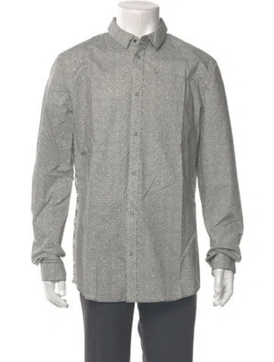 Pre-owned Alexander Wang Printed Long Sleeve Shirt In Gray