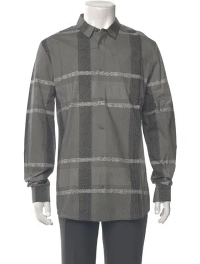 Pre-owned Alexander Wang Printed Long Sleeve Shirt In Gray
