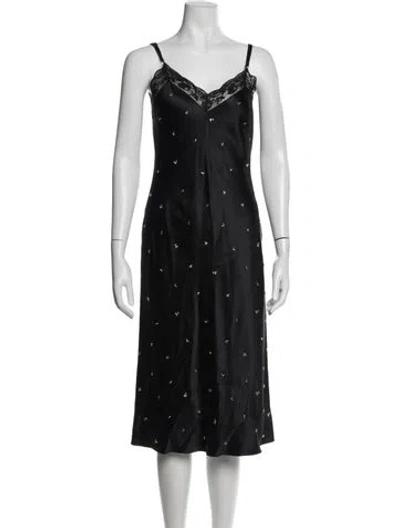 Pre-owned Alexander Wang Printed Midi Length Dress In Black