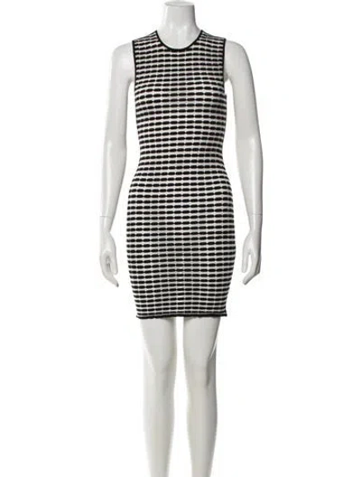 Pre-owned Alexander Wang Printed Mini Dress In Black