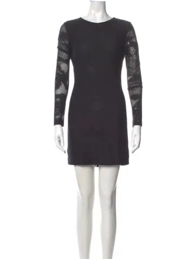 Pre-owned Alexander Wang Printed Mini Dress In Black