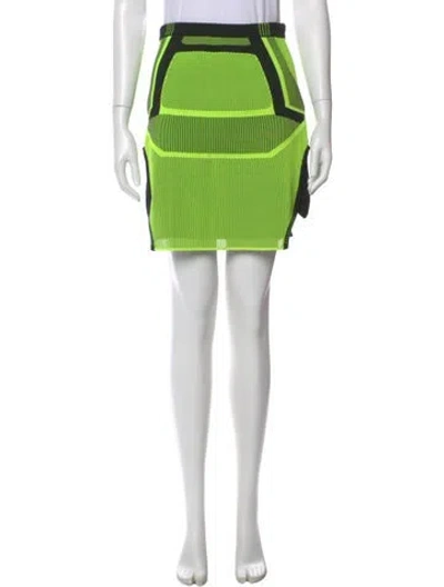 Pre-owned Alexander Wang Printed Mini Skirt In Green
