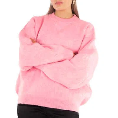 Pre-owned Alexander Wang Prism Pink Debossed Logo Crewneck Jumper