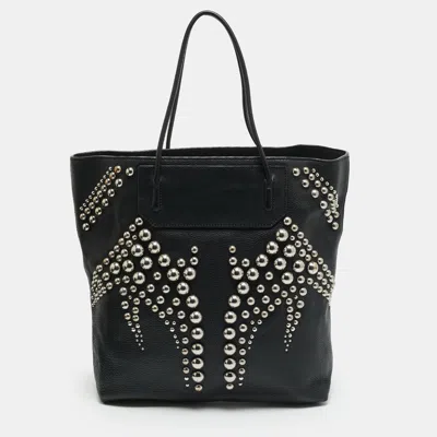 Pre-owned Alexander Wang Prisma Studded Black Leather Tote