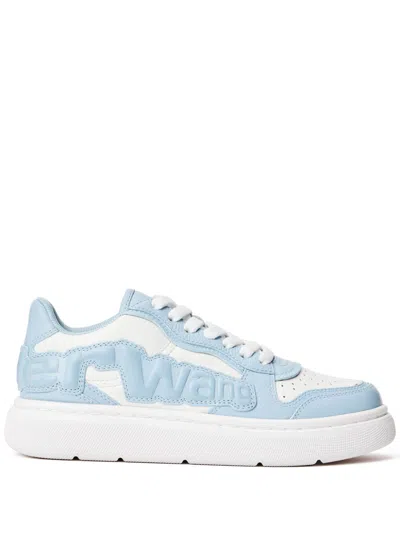 Alexander Wang Puff Leather Chunky Sneakers In White