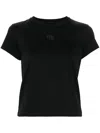 Alexander Wang Puff Logo Cotton Jersey Shrunken T-shirt Clothing In Black