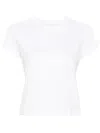 Alexander Wang Puff Logo Cotton Jersey Shrunken T-shirt In White