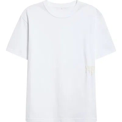 Alexander Wang Puff Logo Cotton Jersey T-shirt In White