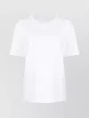 Alexander Wang Puff Logo Cotton T-shirt Round Neck In White
