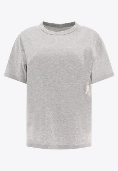 Alexander Wang Puff Logo Crewneck T-shirt In Gray