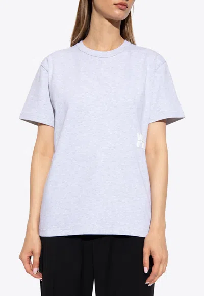 Alexander Wang Puff Logo Crewneck T-shirt In White