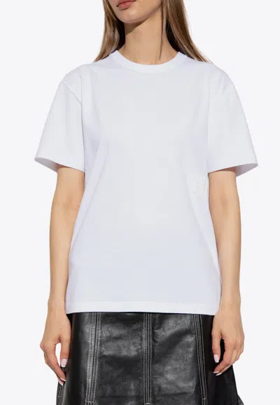 Alexander Wang Puff Logo Crewneck T-shirt In White