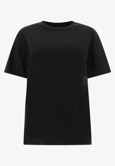 Alexander Wang Puff Logo Jersey T-shirt In Black