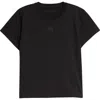 Alexander Wang Essential Jersey Shrunk Tee With Puff Logo Black In Black