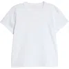 Alexander Wang Puff Logo Shrunken Cotton Jersey T-shirt In White