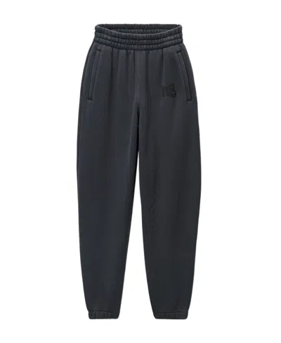 Alexander Wang Logo Print Sweatpants In Black