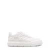 Alexander Wang Logo-embossed Leather Sneakers In Optic White