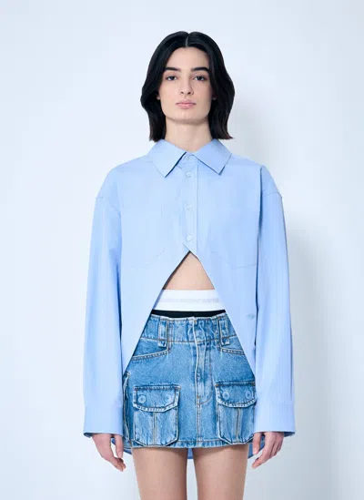 Alexander Wang Pull-back Cut-out Shirt In White