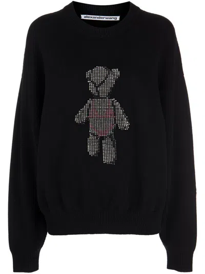 ALEXANDER WANG ALEXANDER WANG PULLOVER WITH CRYSTAL