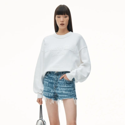 Alexander Wang Pullover With Hand Crochet Logo In White