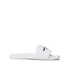 Alexander Wang Aw Pool Logo-embossed Slides In White