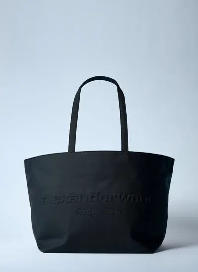 Alexander Wang Punch Cotton Tote Bag In Black