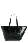 Alexander Wang Punch Logo-embossed Leather Tote Bag In 001 Black