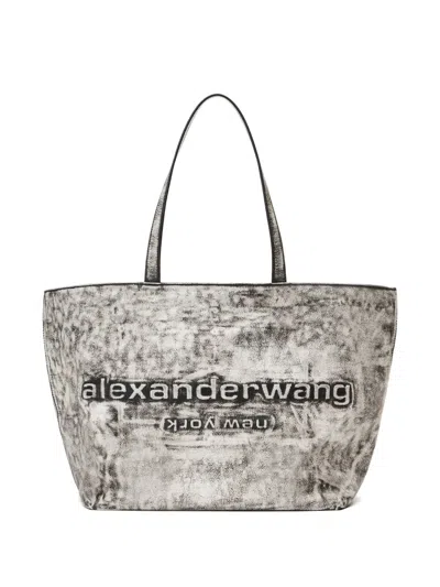 Alexander Wang Punch Embossed Tote Bag In Gray