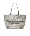 Alexander Wang Black And White Leather Punch Tote In Multi