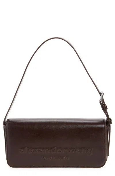 Alexander Wang Punch Flap Leather Shoulder Bag In Oxblood