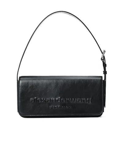 Alexander Wang Punch Flap Shoulder Bag In Black