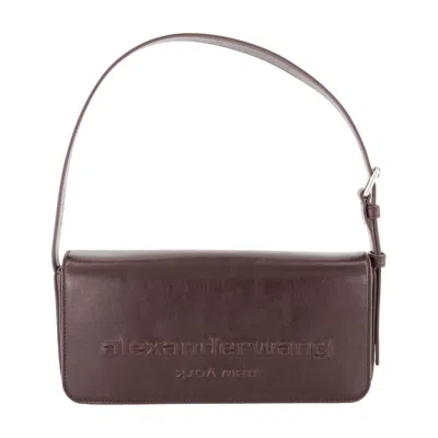 Alexander Wang Punch Flap Shoulder Bag In Brown