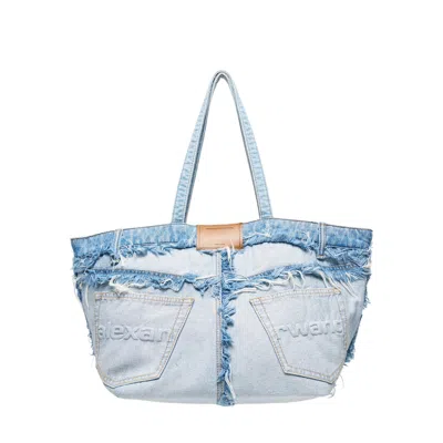 Alexander Wang Punch Fray Denim Tote