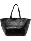 Alexander Wang Punch Logo-embossed Leather Tote Bag In Black
