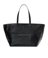 Alexander Wang Punch Logo-embossed Leather Tote Bag In Black