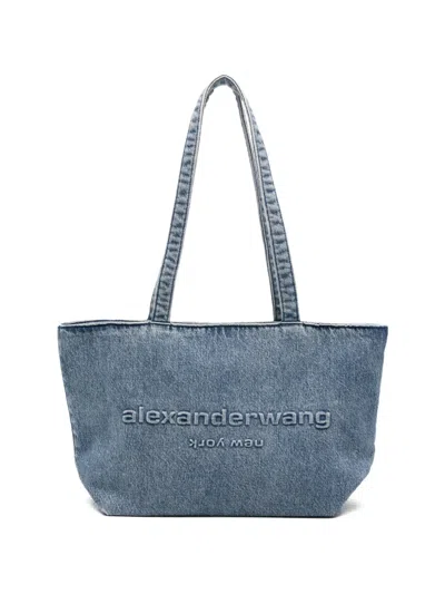Alexander Wang Punch Logo Shoulder Bag In Blue