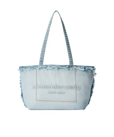 Alexander Wang Punch Medium Tote In Bleach Blue