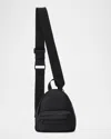 Alexander Wang Punch Mini Sling Backpack In Canvas In Black