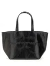 Alexander Wang Punch Logo-embossed Leather Tote Bag In Black
