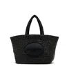 Alexander Wang Women Black Crochet Small Punch Handbag In Black