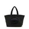 Alexander Wang Women Black Crochet Small Punch Handbag In Black