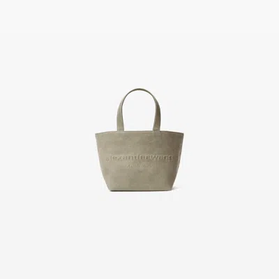 Alexander Wang Punch Small Tote In Wax Canvas In Green