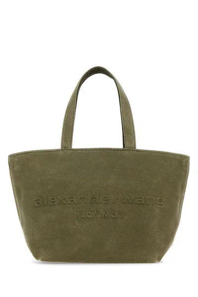 Alexander Wang Punch Small Tote W Strap-tu Nd  Female In Green