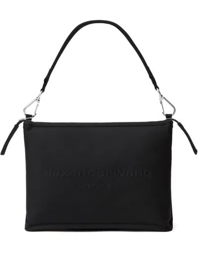 Alexander Wang Punch Tech Logo-embroidered Bag In Black