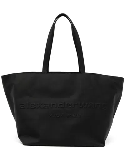 Alexander Wang Punch Tote Bag In Nylon Canvas In White