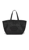 Alexander Wang Xl Punch Raffia Effect Tote Bag In Black