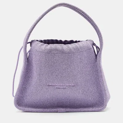 Alexander Wang Purple Ribbed Knit Fabric