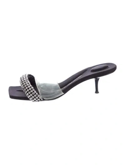 Pre-owned Alexander Wang Pvc Crystal Embellishments Slides In Multi