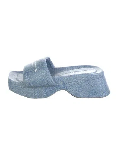 Pre-owned Alexander Wang Pvc Slides In Blue