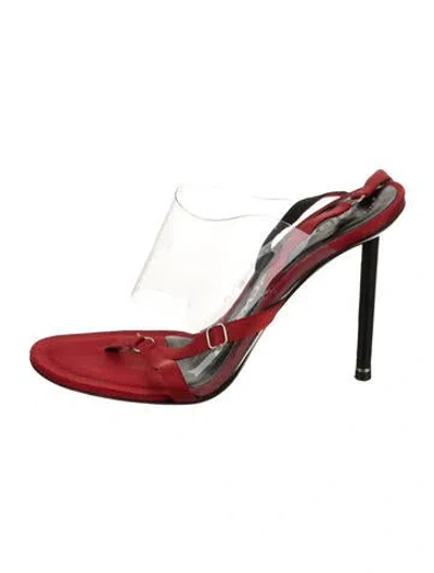 Pre-owned Alexander Wang Pvc Slingback Sandals In Red